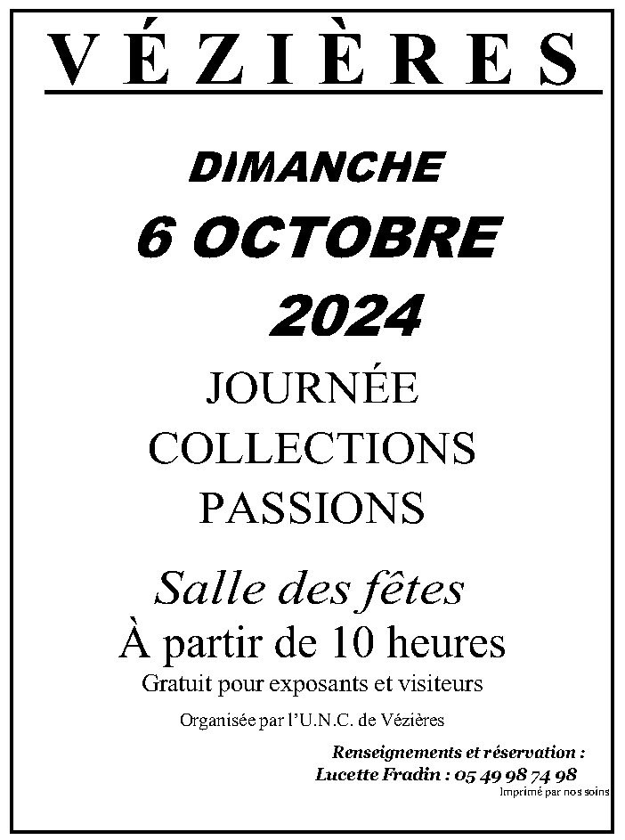 Lire la suite à propos de l’article Dimanche 6 octobre : Journée Collections Passions